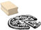 Stempel Holzstempel Motivstempel « PIZZA 02 » Scrapbooking - Embossing - Italiener Ernährung Basteln