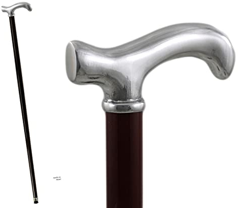 Cavagnini Bastón para Mujer anciana en Madera Natural trabajada a Mano con Detalles Elegantes