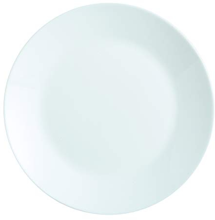 Arcopal Assiettes Plates Zelie 25 cm Opale Verre, Blanc