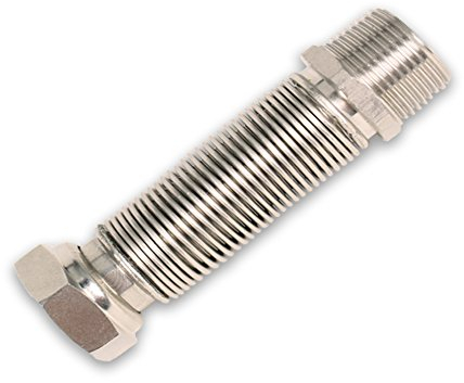 110 - 210mm Wellrohr ausziehbar 1/2 (AG-flachdichtend auf Überwurf)