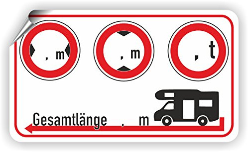 Fassbender-Druck Wohnmobil/Breite/Höhe/Gewicht/Länge/Piktogramm