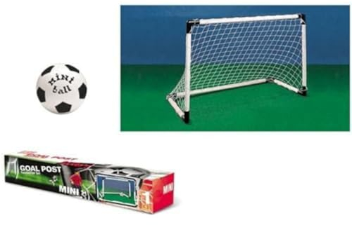 Mondo Toys 18017 - Set 1 Porta da Calcio per Bambini con Rete, Pallone Mini Ball incluso, Bianco / Nero