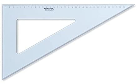STAEDTLER 567 36 Mars Plexiglas Zeichendreieck 36 cm, blau-transparent, 60°/30°