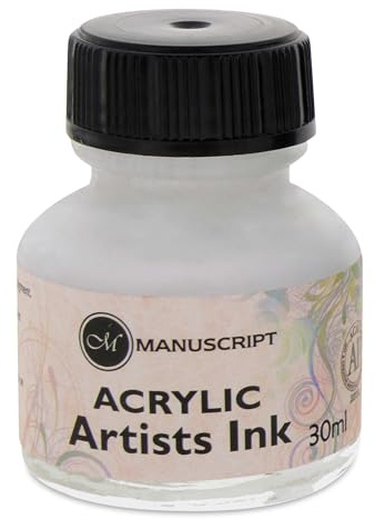 Manuscript Acrylic Artists Ink 30ml-White