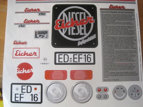 Big Aufklebersatz Sticker Eicher Diesel (Spielzeug) Zubehör, Ersatzteil
