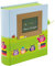 Goldbuch Schulzeit-Sammelbox mit Fensterausschnitt, Eule, 26 x 24 x 6,5 cm, Mit 3 Schubern & Tasche, Laminierter Kunstdruck, Blau/Grün, 85043