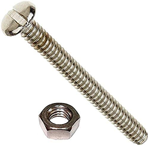Bulk Hardware BH02513 Bullone con Testa a Taglio a Bordo Stondato, M3, 25 mm, Bianco, Set di 50