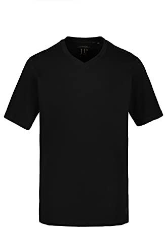 JP 1880 Camiseta, básica, Cuello de Pico, hasta la Talla 8 XL Negro XXL 702415130-XXL