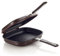Happycall Titanium Nonstick Double Pan, Omelette Pan, Flip Pan, Square, Dishwasher Safe, PFOA-Free, Brown (Jumbo Grill)