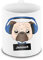 Tasse mit Namen Janosch und schönem Motiv - Mops mit Kopfhörer – für Hundefreunde | Hunde-Tasse | Lustige Tasse mit Tier-Motiv