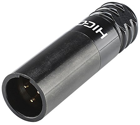 Hicon Mini XLR Kompakt Stecker 3-pol/Male Jack/Max Kabel-Ø 5,0mm | HI-XMCM3-B