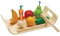 PlanToys Obst & Gemüse - Fruit Set Holz 10-teilig - Kinderküche Zubehör aus Holz - Früchte sind schneidbar mit Klettverschluss-System - Holzspielzeug