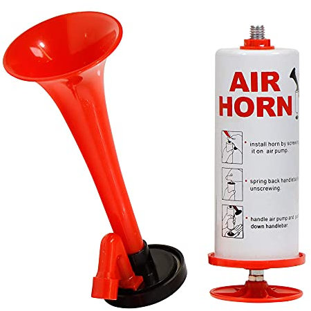 Streetwize - Hand Horn Clam Pack – Hand Operated Air Horn with Pump Action - Ideal For: Stag Parties, Rugby Matches
