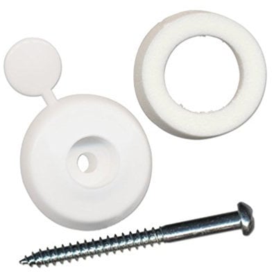 10 x White 10mm Thick Polycarbonate Sheet Fixing Buttons to fix or Screw into Noggin Purlin rafters or Poly