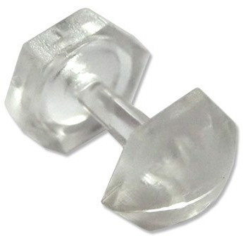 INTERDECO Faltenstecker/Gardinenzubehör für Gardinen-Stores/Feinstores, Glasklar (100 Stück)