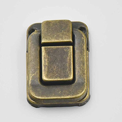 8 Sets 32 mm x 46 mm Knebelverschluss für Zugbolzen Verschluss Box Truhe Koffer Tasche Bronze