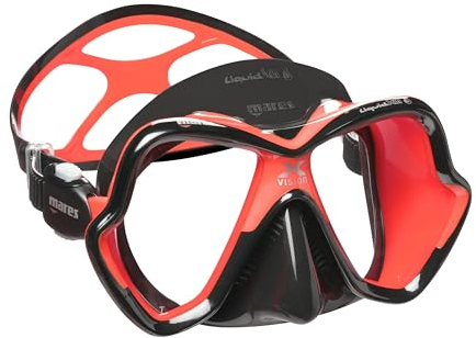 Mares Erwachsene X-Vision Ultra LiquidSkin Tauchermaske, Red/Black, One Size