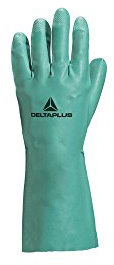 Deltaplus VE802VE10 Nitril Auf Baumwolle Velourisiert Handschuh - 33 Cm, Grün, Größe 10/11