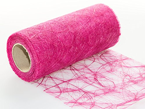 25 m x 20 cm Sizoweb® Vlies Original Tischband Tischläufer Fuchsia pink für Hochzeit