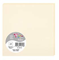 Clairefontaine 1817C Packung (mit 25 Karten Pollen, 135 x 135 mm) 210g, elfenbein