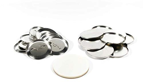 Buttonrohlinge 59mm (200 Stück) für Badgematic Buttonmaschine mit Sicherheitsnadel