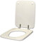 Ideal Standard - Tapa y asiento para inodoro con bisagra cromada, blanco, modelo Velara