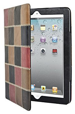 Monoprice Patchwork Echt Leder Hülle und Ständer für iPad (9,7/24,6 cm (110391)