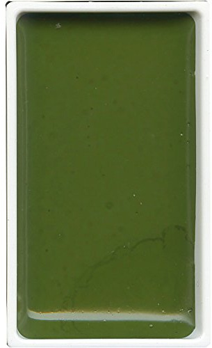 Kuretake : Gansai Tambi Japanese Watercolour : Olive Green : Large Pan