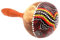 BALI PAPAYA Maracas Coco Artesanal Madera Carnaval Instrumento Percusión Pintado