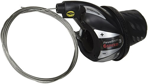 SHIMANO Mando DCHO RS36 6V REVO S. C/Opt. Marc. Commandes Mixte, Noir (Noir)