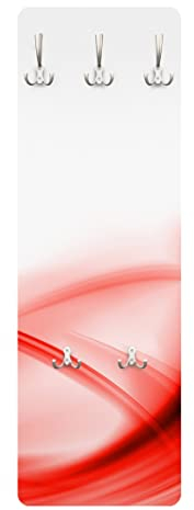 Bilderwelten Design Garderobe - Red Composition - Weiß Rot, Größe HxB:105cm x 34cm