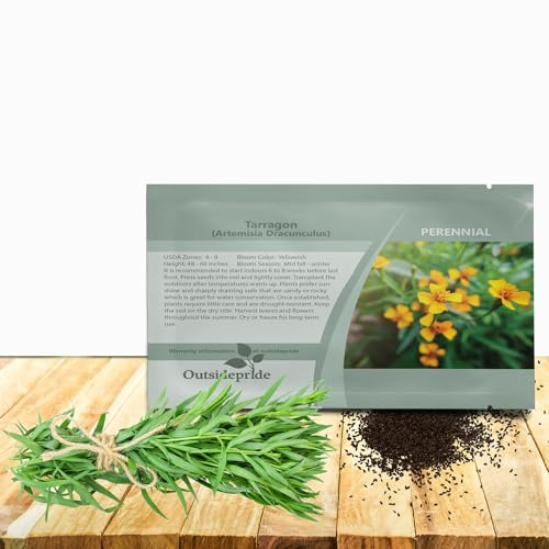 Outsidepride Tarragon Seeds - 5000 Pcs. Perennial, Drought Tolerant & Versatile, Herb Seeds for Planting Aromatic & Sweet Foliage & Pendulous Blooms, Ideal for Culinary Creations & Xeriscaping
