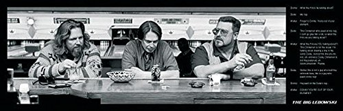 Close Up The Big Lebowski Poster Zitate (91,5cm x 30,5cm) + Geschenkverpackung. Verschenkfertig!