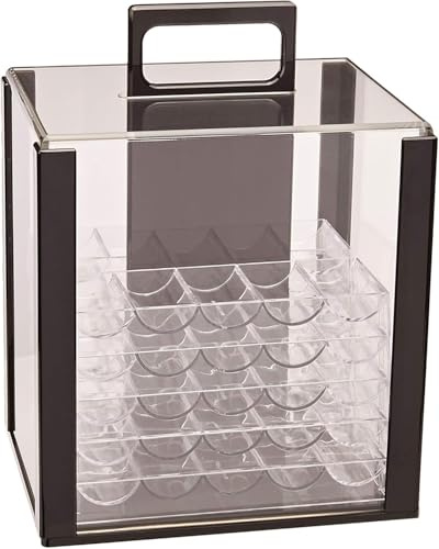 Brybelly Acryl Poker Chip Carrier (1000-count) mit Chip Tabletts