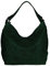 Rue Princesse Seoul Made in Italy XXL Shopper Leder Krokoprägung Damen Schultertasche Handtasche Henkeltasche Abendtasche 46x30x9,5 cm (BxHxT) (DunkelGrün)