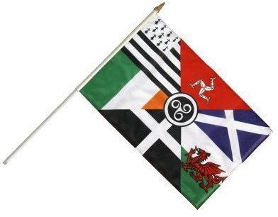 Digni® Drapeau Pays Celtique Panceltique sur hampe