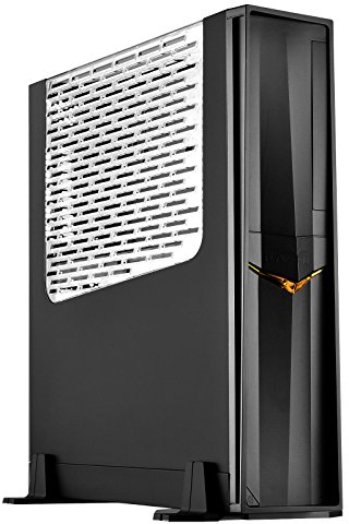 SilverStone SST-RVZ02B-W - Raven Mini-ITX schmales Gaming Computer Gehäuse mit Fenster, schwarz