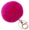 NOVAGO Porte Clé Pompon en Vrai Poil de Lapin, Doux au Toucher Garanti (Fucshia)