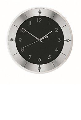 AMS 9449 Funkwanduhr modern, Bürouhr mit arabischen Ziffern, Wohnzimmeruhr, Küchenuhr, geräuscharme Uhr