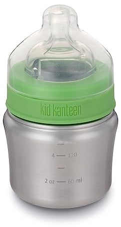 Klean Kanteen Biberón de bebé de acero inoxidable plateado