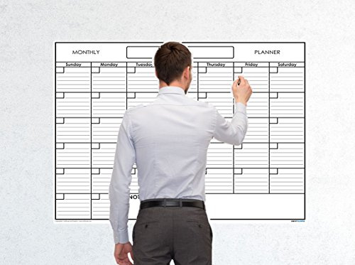 SwiftGlimpse® Monatsplaner A0 (84 × 119 cm) – Undatierter Wandkalender – Laminierte & abwischbare Oberfläche – Wiederverwendbar – Für Zuhause, Büro & Schule