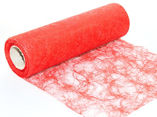 25 m x 30 cm Sizoflor® Vlies Original Tischband Tischläufer feuerrot leuchtrot rot für Hochzeit