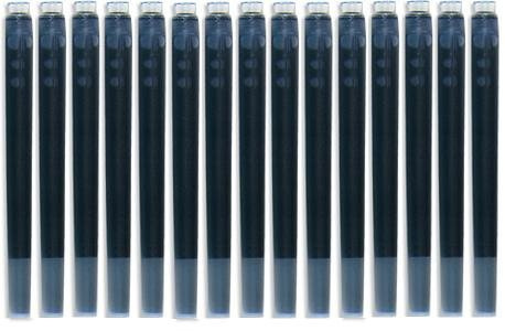 15 x PARKER QUINK Ink CARTRIDGES Blue Black
