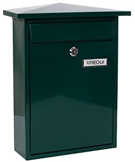 Arregui Home E5713 Individueller Briefkasten aus Stahl, Größe M (DIN A4), Grün