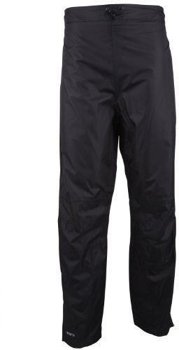Mountain Warehouse Spray Mens Waterproof Overtrousers - Lightweight Ripstop Rain Pants with Half Zip Side Legs - for Autumn, Winter & Outdoors Black L
