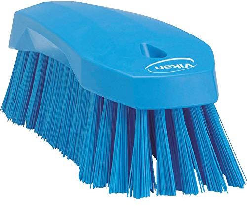 Vikan 38903 Hard Hand Brush, Blue, Large, 200 mm Length, 70 mm Width, 60 mm