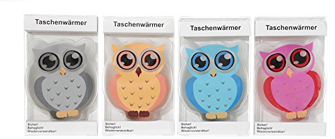 4er Set Taschenwärmer Eule (tolles Wichtelgeschenk) Handwärmer, Taschenheizkissen