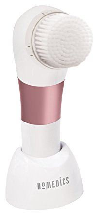 HoMedics FAC-500RGA-EU Schall-Gesichtsreinigungsbürste mit 5 Aufsätzen, weiß