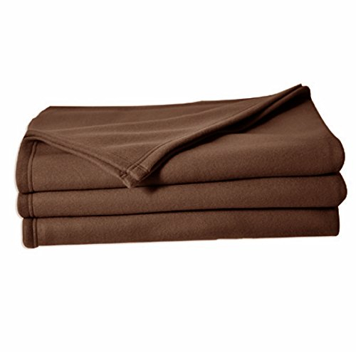 POYET MOTTE Fleecedecke, Polyester, Schokoladenbraun, 260 x 240 cm