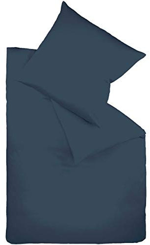 Fleuresse Colours Bettwäsche, Uni-Mako-Satin, marine, 200 x 200 cm